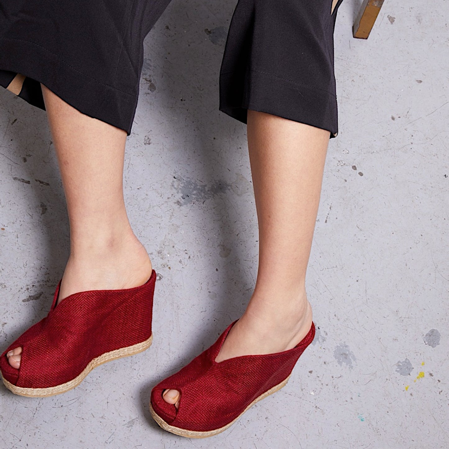 Tamanco Tulipa Salto 10 cm Cor Vermelho Bordoux n.35 n.38