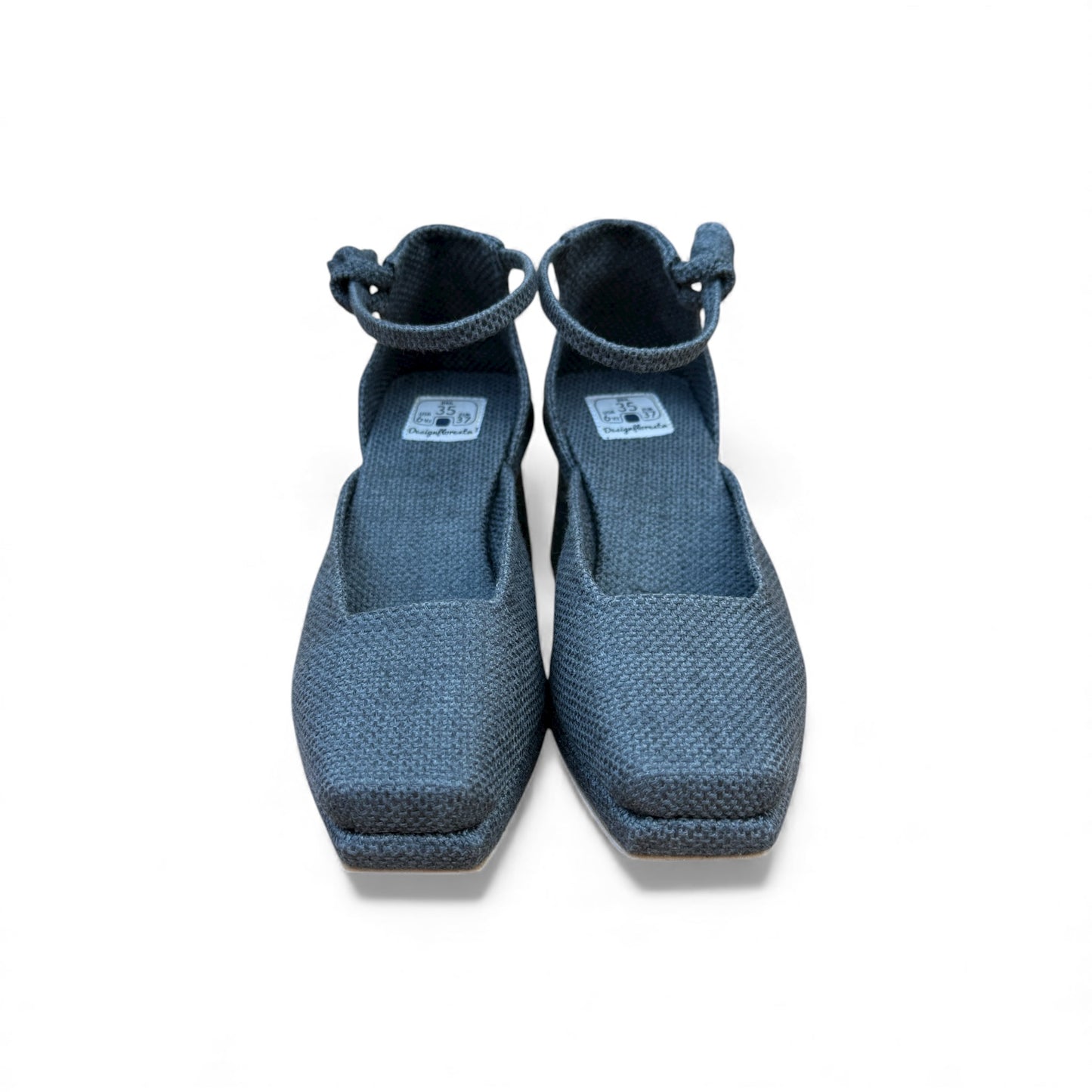 Sapato Kyoto Baixo cor Chumbo Salto Bloco 7cm N.35