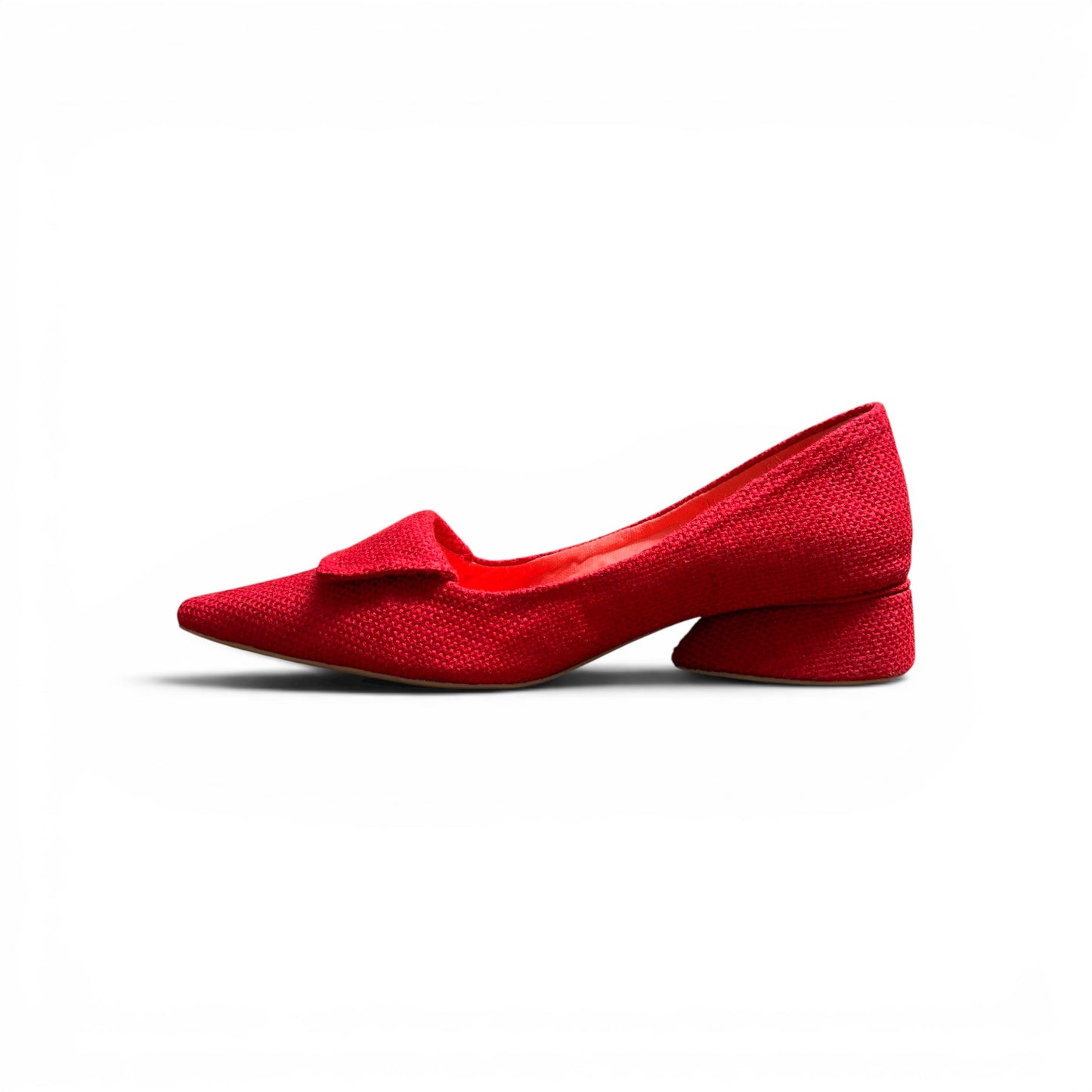 Sapato Beija-Flor Cor Cereja Salto Gota Altura 3 cm