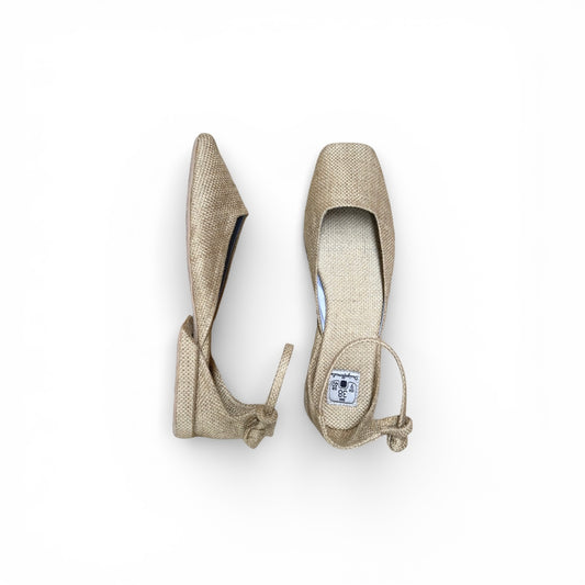 Sapatilha Kyoto Cor Dourado Natural Salto 1 cm