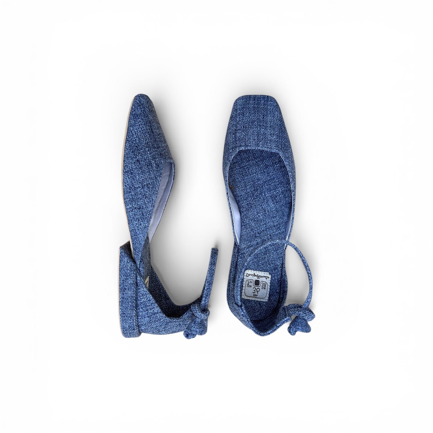 Sapatilha Kyoto Cor Jeans Salto 1 cm N.36