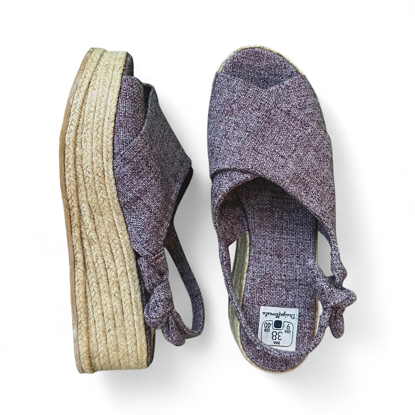 Sandália Japa1 Cor Berinjela Cordas Naturais n.38