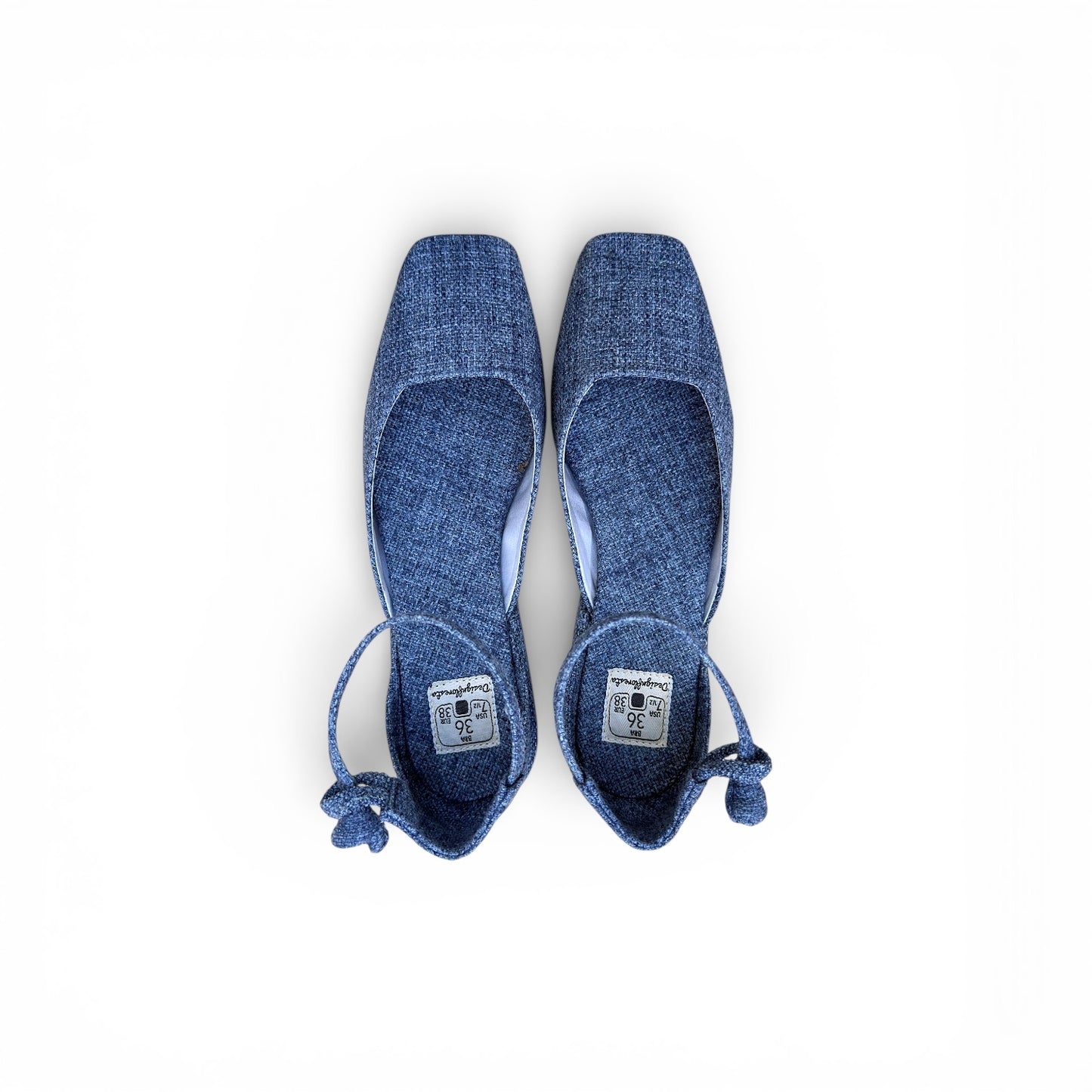 Sapatilha Kyoto Cor Jeans Salto 1 cm N.36