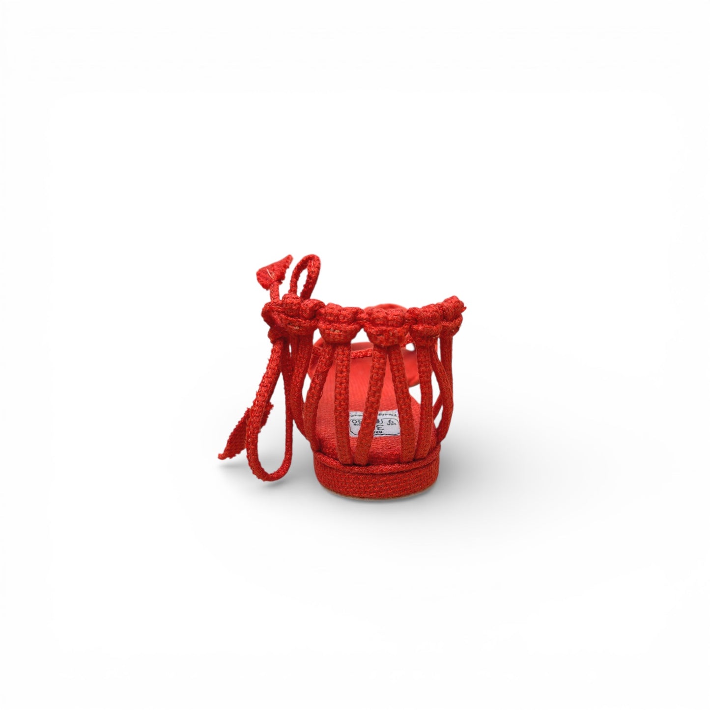 Sandália Trança Verão Cor Abóbora Salto Altura 1 cm n.38