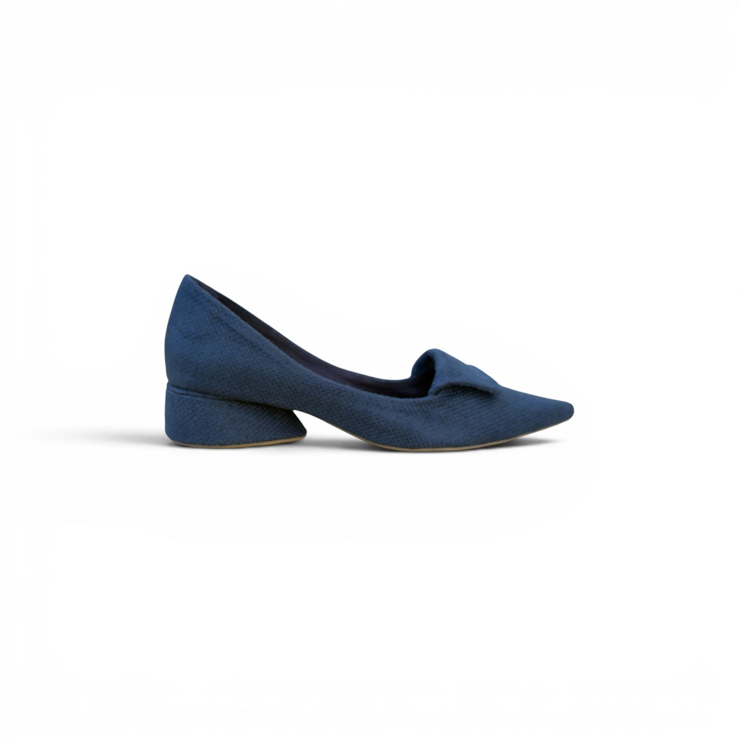 Sapato Beija-Flor Cor Marinho Salto Gota Altura 3 cm