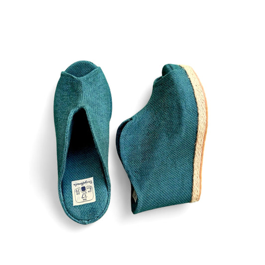 Tamanco Tulipa Salto 10 cm Cor Verde Floresta n.35 n.38