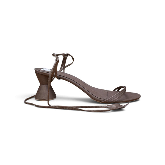 Sandália Rio Castor Revestida Com Seda Cor Violeta Salto Bloco Ampulheta Altura 5,5 cm (Cópia)