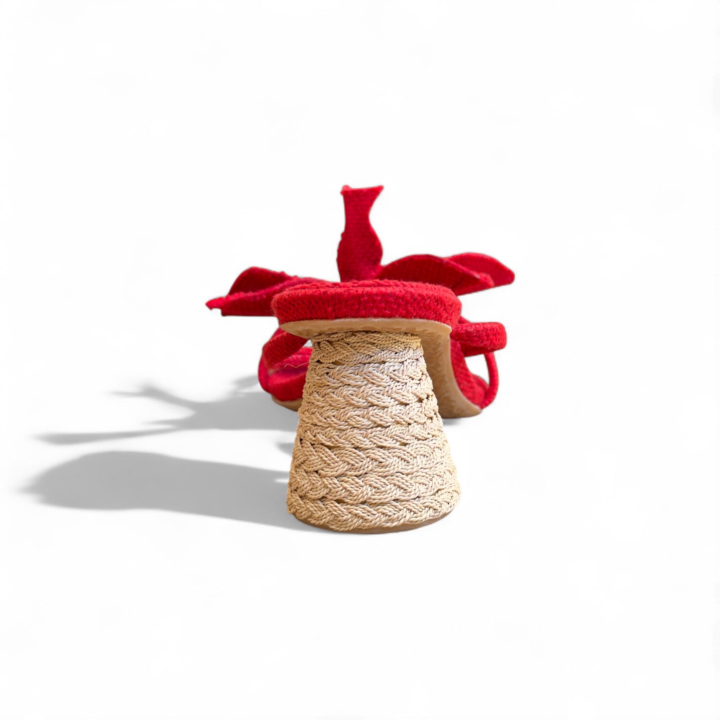 Sandália Orquídea Gigante Cor Vermelho Cereja Salto Rev. Buriti Altura 3cm n.37