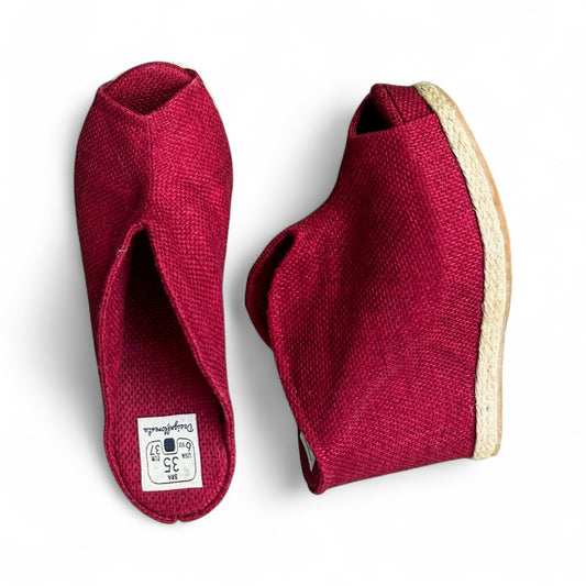 Tamanco Tulipa Salto 10 cm Cor Vermelho Bordoux n.35 n.38