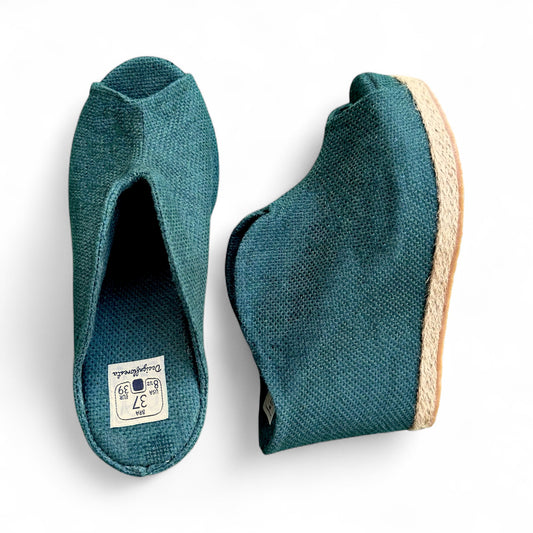 Tamanco Tulipa Salto 10 cm Cor Verde Floresta n.35 n.38