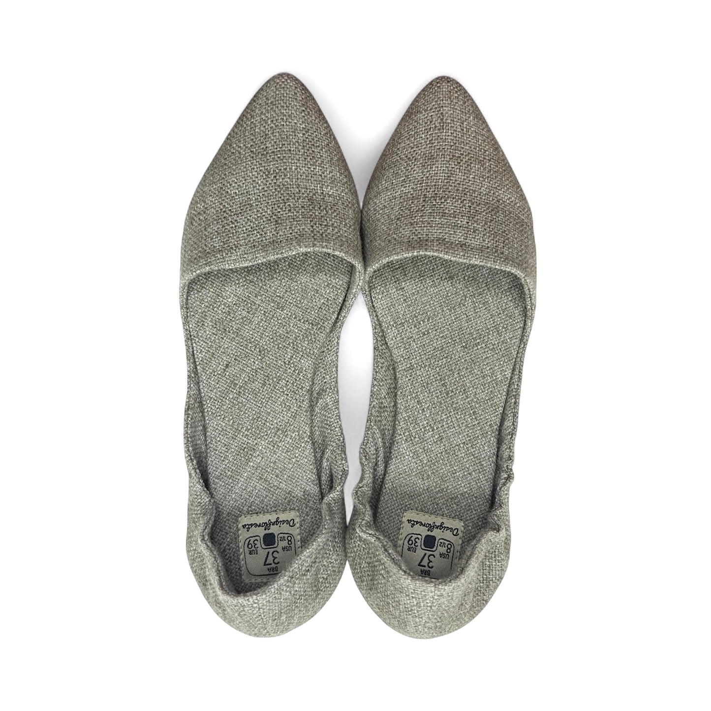 Sapatilh Bico Cinza Claro n.37