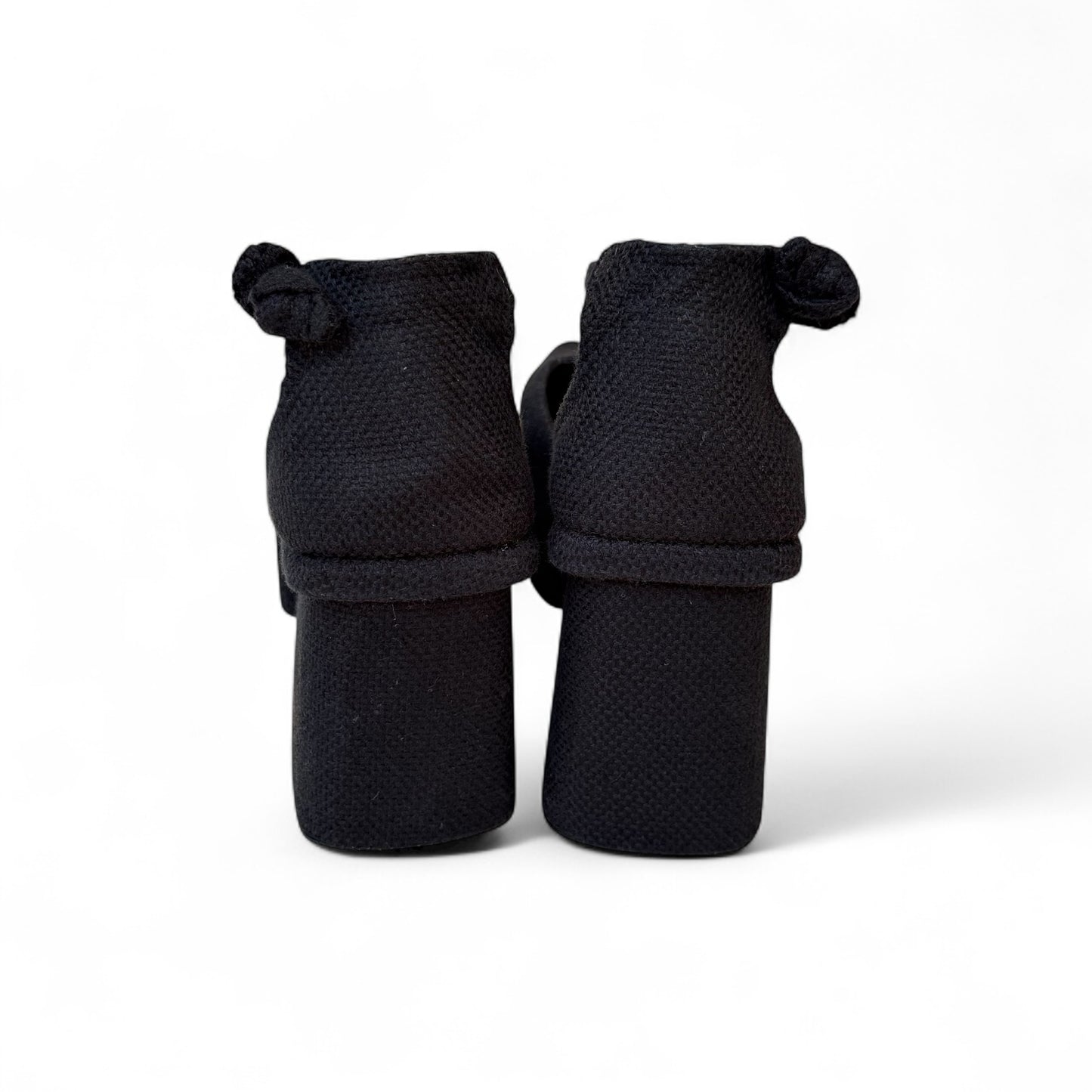 Sapato Kyoto Pata Cor Black Salto Bloco 9cm Meia Pata 3cm N.37