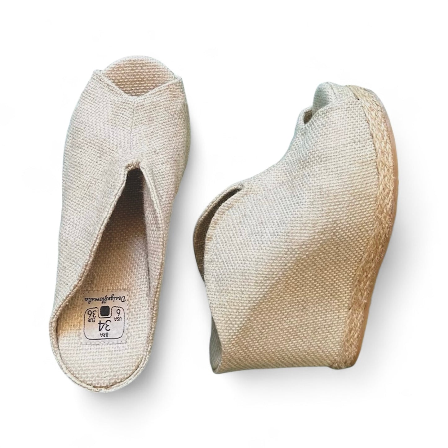 Tamanco Tulipa Salto 10 cm Cor Areia n.34