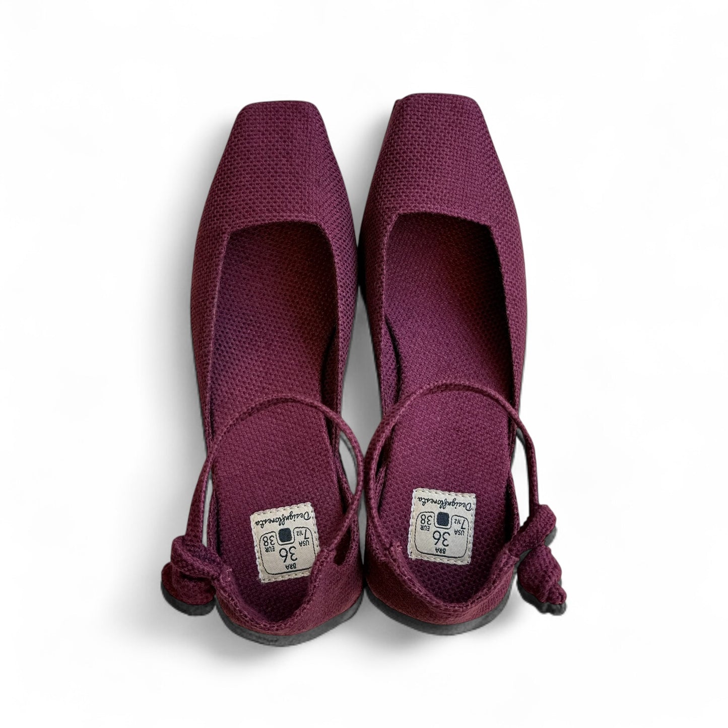 Sapato Kyoto Pata Cor Beterraba Salto Bloco 9cm Meia Pata 3cm N.36