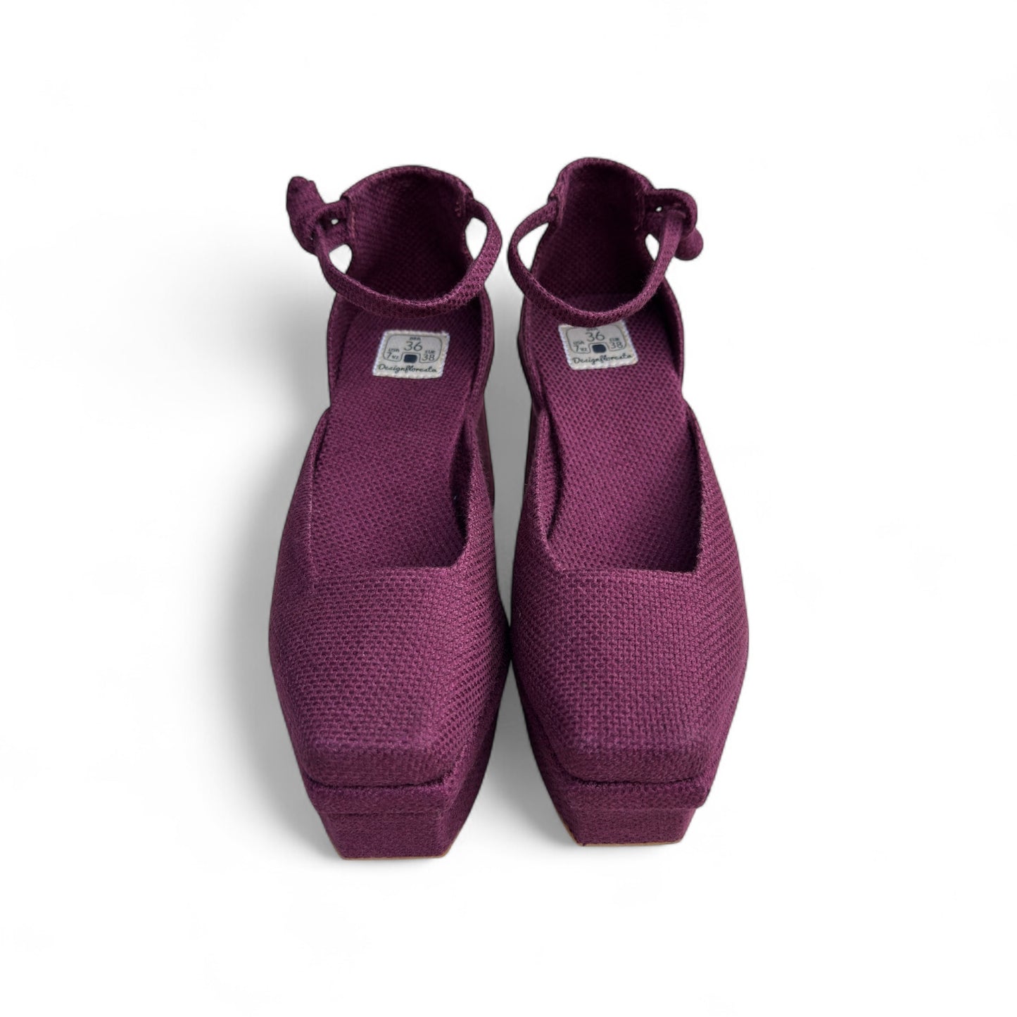 Sapato Kyoto Pata Cor Beterraba Salto Bloco 9cm Meia Pata 3cm N.36