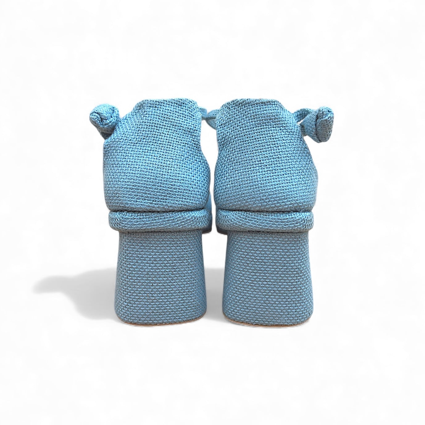 Sapato Kyoto Pata Cor Azul Lua Salto Bloco 7 cm N.37